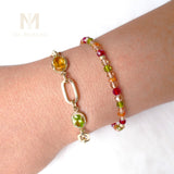 Pulsera Citrino & Peridoto